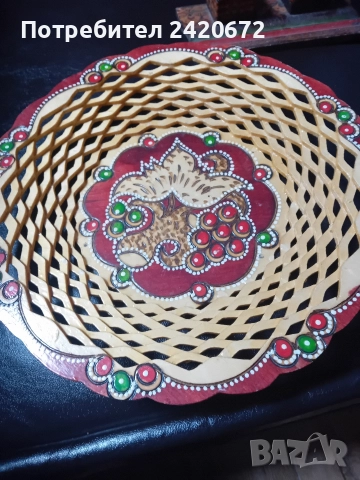 дърворезба поднос и мастилница, снимка 6 - Други ценни предмети - 52685734