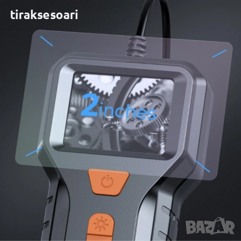 Индустриален ендоскоп – 5 м кабел, Ø8 мм HD камера, 2" дисплей, 1080p, IP67, 8 LED, снимка 9 - Аксесоари и консумативи - 52448970