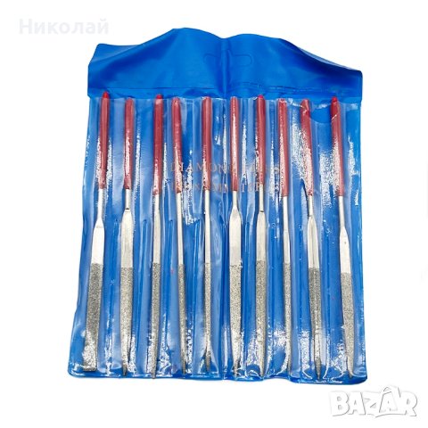 10 бр Мини диамантени пили малки пили с различни профили часовникарски пили за бижута