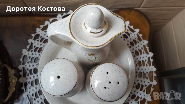 Прекрасен комплект с маргаритки от Англия, снимка 6 - Антикварни и старинни предмети - 39396565