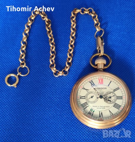 Джобен механичен часовник Made in Switzerland, снимка 7 - Джобни - 39398053