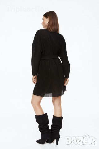 Блестяща рокля с прехвърляне H&M, XXL, снимка 2 - Рокли - 40153896