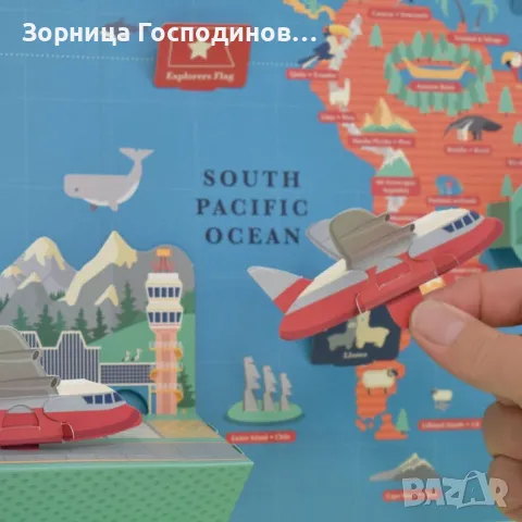 Продавам нов образователен комлект "Създай гигантска карта на света", снимка 4 - Образователни игри - 49180470