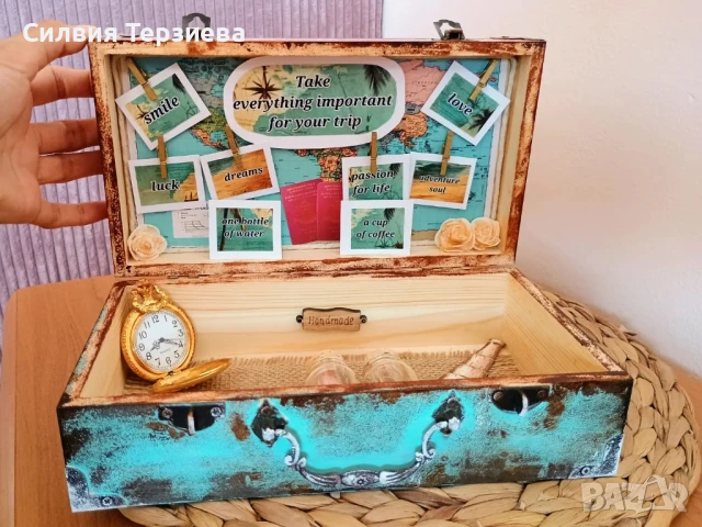 Подаръчен куфар "Passion for life" с вътрешна декорация , снимка 8 - Декорация за дома - 50808714