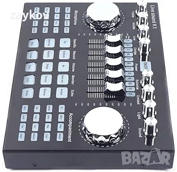 Звукова карта, K1 звукова карта на живо и аудио интерфейс, многофункционален Bluetooth звуков миксер, снимка 3 - Друга електроника - 48267921