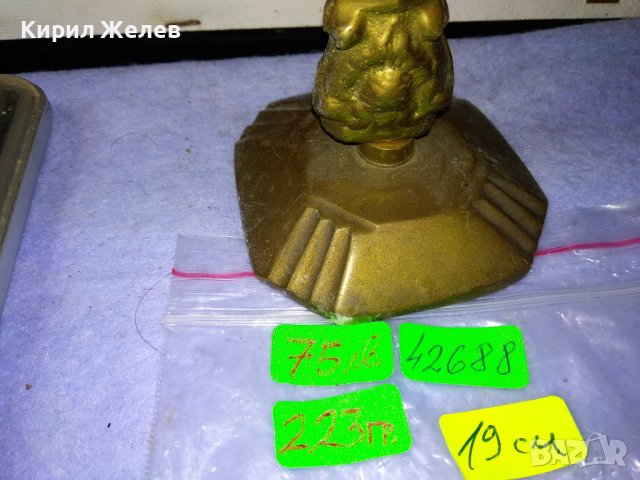 Старо ГОЛЯМО МАСИВНО КРАСИВО БРОНЗОВО НАСТОЛНО РАЗПЯТИЕ КРЪСТ За ДОМА / КОЛЕКЦИЯ 42688, снимка 4 - Декорация за дома - 43827868