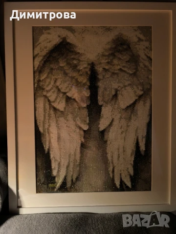Диамантен гоблен рамкиран "Ангелски крила", снимка 5 - Гоблени - 50645890
