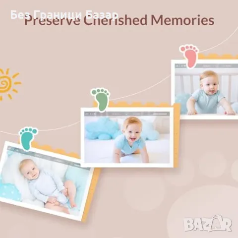Нов Видео бебефон с VOX режим, 4 в 1 държач и Cry Detection HD екран, снимка 7 - Бебефони - 48239191