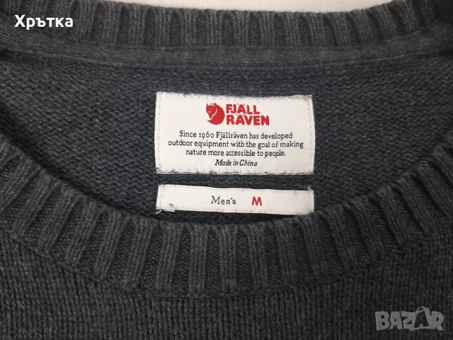 Fjallraven Ovik - Оригинален мъжки пуловер от вълна размер M, снимка 8 - Пуловери - 53302174