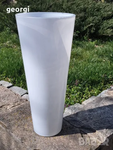 голяма стъклена ваза 24/3, снимка 4 - Вази - 49491961