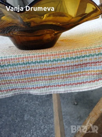 фруктиера - цветно стъкло от 70-те години,неизползвана, снимка 7 - Аксесоари за кухня - 39372267