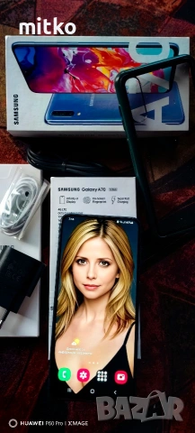 SAMSUNG GALAXY A70-ПЕРФЕКТНО СЪСТОЯНИЕ.ПЪЛЕН КОМПЛЕКТ 