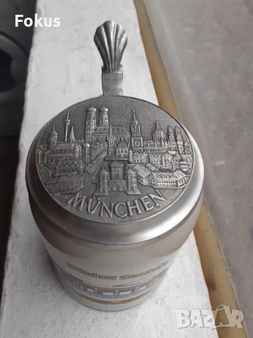 Стара немска халба за бира порцелан Мюнхен, снимка 4 - Антикварни и старинни предмети - 53431677