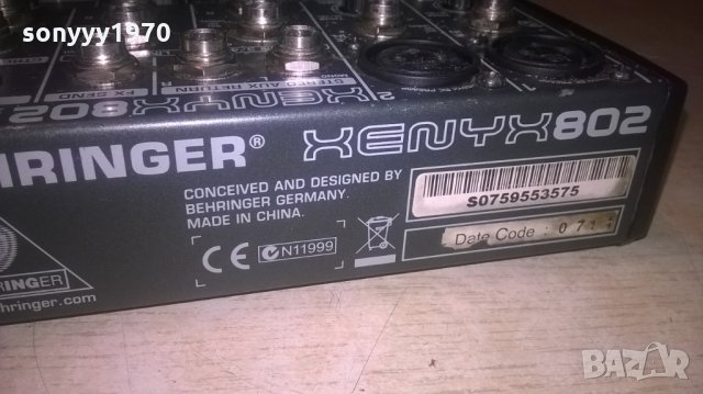 behringer xenyx 802-mixer preamplifier-внос швеицария, снимка 13 - Ресийвъри, усилватели, смесителни пултове - 27300092