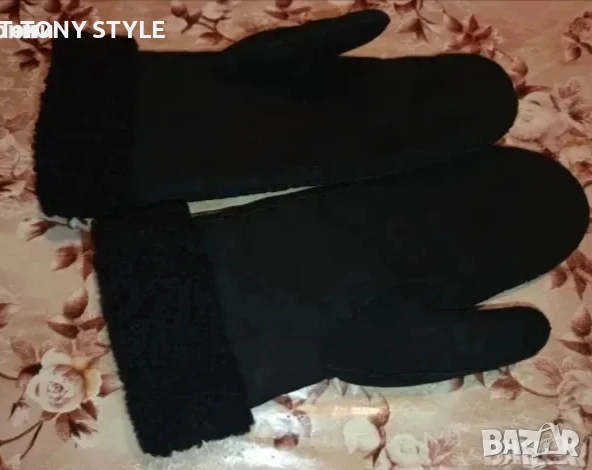 Нови Топли Дамски Ръкавици от Естествена Кожа М, снимка 3 - Ръкавици - 51489954