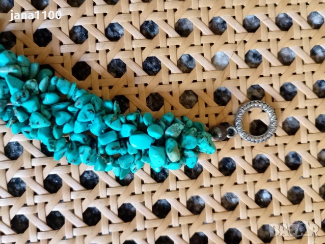 Великолепни колие и гривна, естествен тюркоаз , снимка 4 - Колиета, медальони, синджири - 50632905