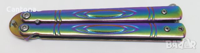 Нож пеперуда - хамелеон (преливащи цветове), снимка 2 - Ножове - 27401529