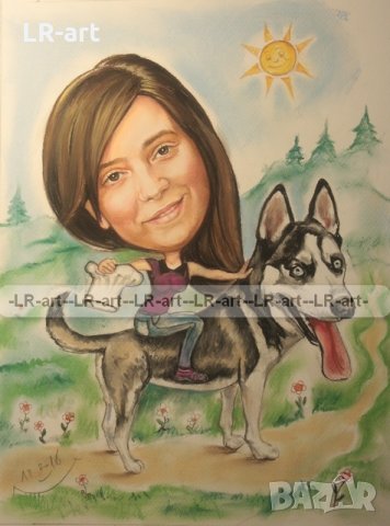 КАРИКАТУРИ и ШАРЖ, ръчно рисувани по снимка, снимка 10 - Картини - 27679654