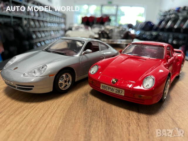Метална колекционерска количка модел PORSCHE 911и 959 мащаб 1:24