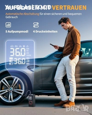 Безжична електрическа помпа 150 PSI с батерия, снимка 6 - Други инструменти - 53430761