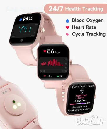 Смарт часовник TOOBUR, 1,95" дисплей, отговор/осъществяване на повиквания, Alexa, снимка 2 - Смарт гривни - 48358717