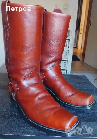 Мотоциклетни ботуши тип "harness" със скосен (квадратен) връх, снимка 6 - Мъжки ботуши - 52960845