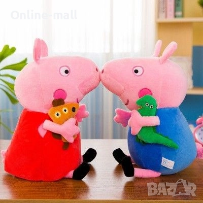 Комплект 4 броя Плюшени играчки Пепа Пиг – цялото семейство (20см и 30см), снимка 3 - Плюшени играчки - 51753588