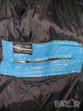 Дебело, топло кожено яке - оригинал, от дебел, тежък телешки бокс Текстилно яке за мотор Мъжка шуба, снимка 5 - Якета - 52103635