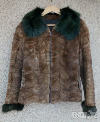 Късо кожено палтенце от естествена кожа от Визон, снимка 1