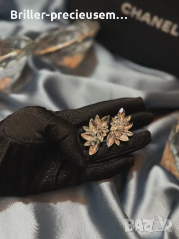 Обеци с камъни, снимка 2 - Обеци - 50282919