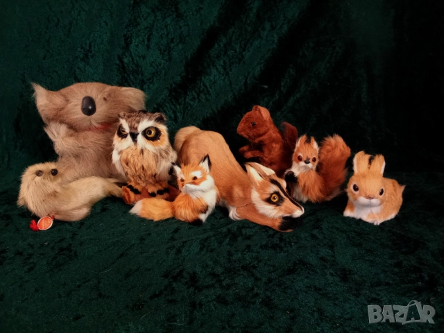 Плюшени играчки - Занаяти с кожа,лисица,тюлен,бухал,катерица, снимка 3 - Колекции - 51464721