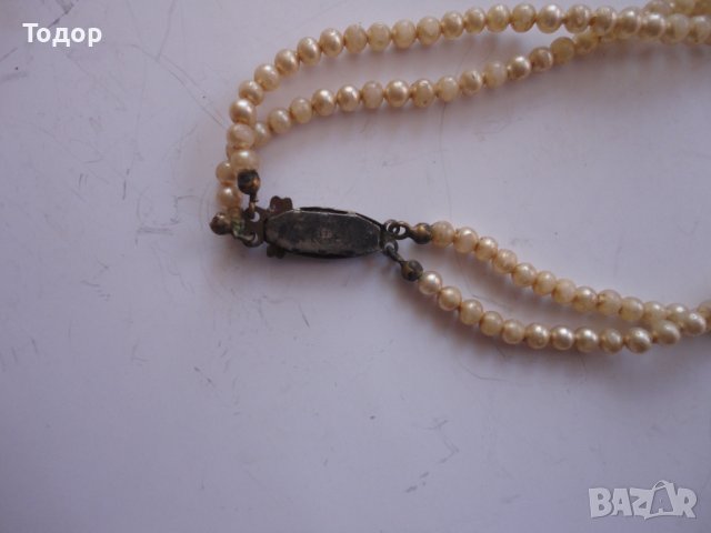 Старинно колие от перли и сребро 2, снимка 4 - Колиета, медальони, синджири - 40164937