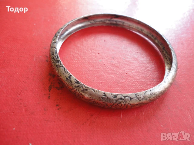 Страхотна посребрена гривна , снимка 6 - Гривни - 50460164