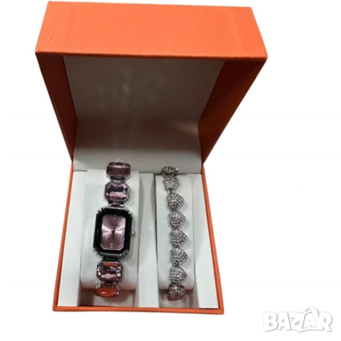 Луксозни дамски часовници с декоративни камъчета, снимка 5 - Бижутерийни комплекти - 52055582