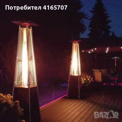Газов отоплител-чадър 13 kW, 227 см – външен газов отоплител с калъф и защити + маймунка , готов за , снимка 3 - Отоплителни печки - 53091227