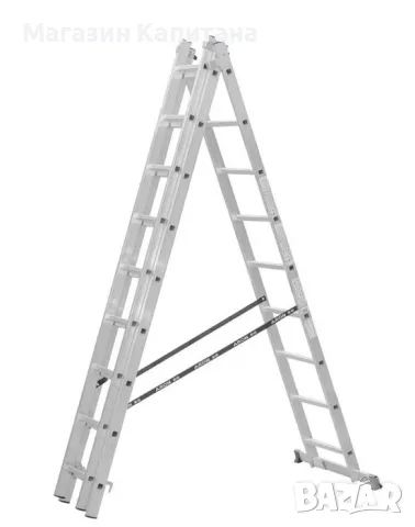 Трираменна алуминиева стълба 3х8 и 3х10 стъпала Арон България, снимка 4 - Други машини и части - 49857764
