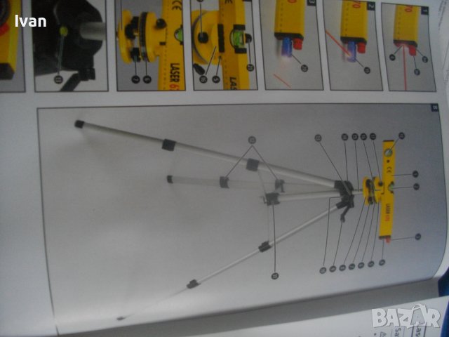 Нов Немски Лазерен Нивелир-Обхват 650м-Комплект-Статив/Трипод-Powerfix Laser 670, снимка 11 - Измервателни инструменти - 36776231