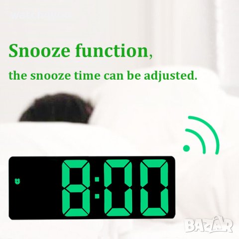 НОВ ПОСТОЯННО СВЕТЕЩ LED ЧАСОВНИK С ГОЛЕМИ ЦИФРИ НА ТОК ИЛИ БАТЕРИИ,ТЕРМОМЕТЪР.СВЕТЕЩИ ЧАСОВНИЦИ ТОП, снимка 7 - Други - 43151577