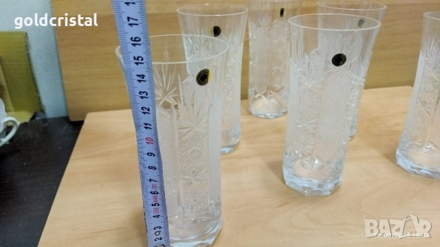 кристални чаши Зорница лукс , снимка 4 - Антикварни и старинни предмети - 27168314