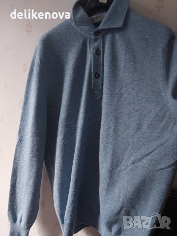Кашмир BRUNELLO CUCINELLI. Original Size XL-2XL Нов мъжки пуловер, снимка 5 - Пуловери - 42937905