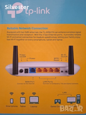 Рутер TP-Link, 300Mbps, 2.4GHz (300 Mbps), снимка 13 - Рутери - 52447726