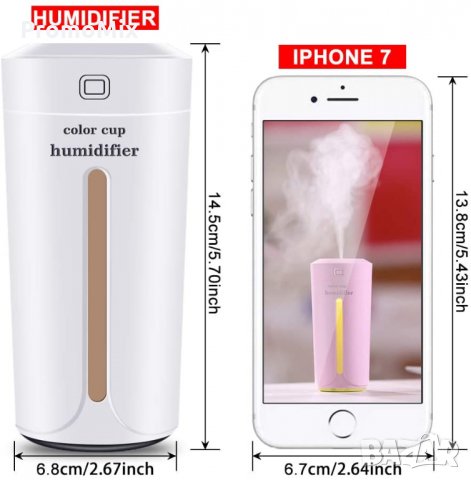 Мини овлажнител Local Makes A Comeback арома дифузер портативен, снимка 6 - Други - 34976903