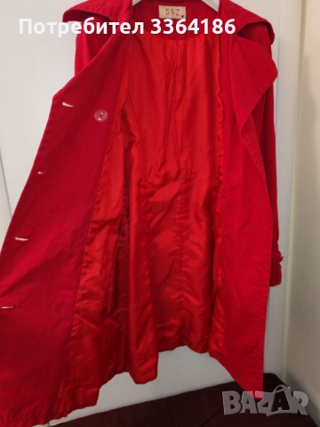 Памучен тренч, немарков, снимка 4 - Палта, манта - 52676267