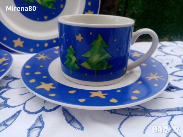Тройни коледни сетове - 2 бр., снимка 3 - Чаши - 43007988