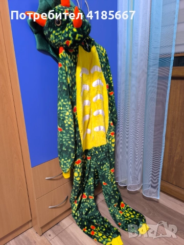 Пижама гащеризон, костюм за пижамено парти, динозавър, снимка 2 - Детски пижами - 52578630