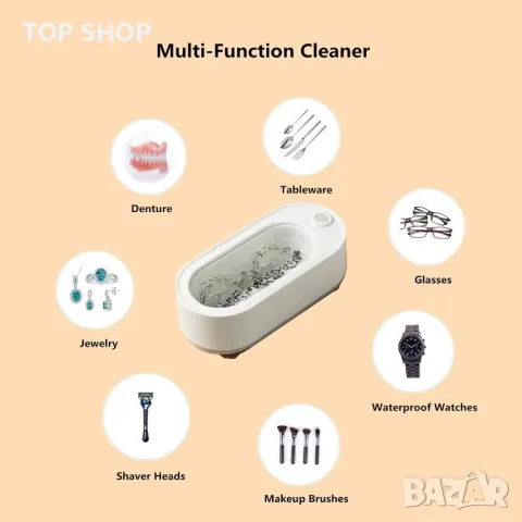 Ултразвукова машина за почистване на бижута, мини портативна професионална почистваща машина DEEM за, снимка 2 - Друга електроника - 48500187