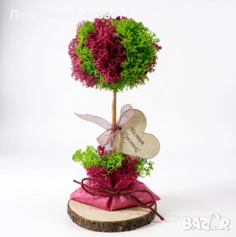 Дръвче със скандинавски мъх и лично послание, снимка 2 - Декорация за дома - 53424976