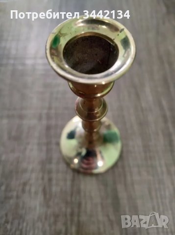 Свещник - месингов, снимка 1