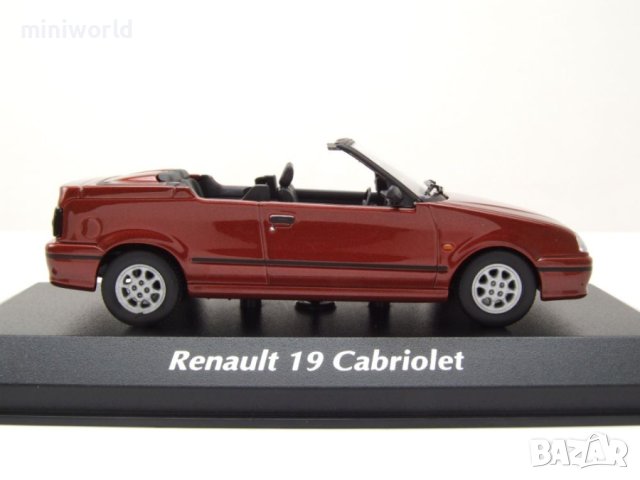Renault 19 Cabrio 1992 - мащаб 1:43 на Maxichamps моделът е ново в PVC дисплей-кейс, снимка 4 - Колекции - 43035196