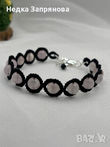 Гривна Стил Ръчно изработена Естествени камъни или стъклени Изработка по поръчка , снимка 11 - Гривни - 52713646